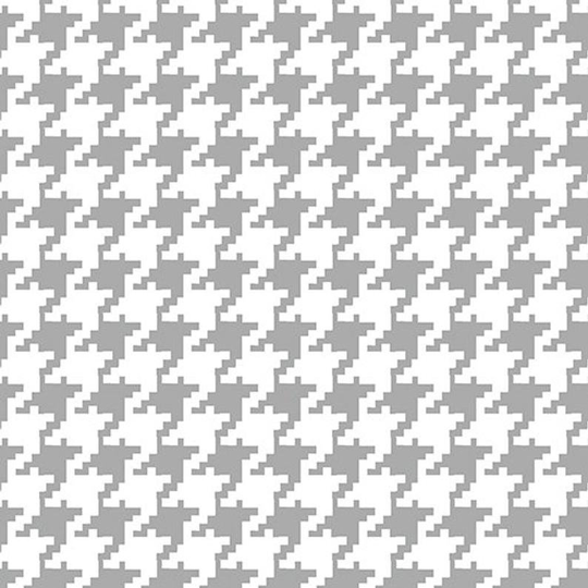 Better Basics Deluxe | Basic - Large Houndstooth in White/Gray Grey Cotton Quilt Fabric Blender Benartex Fabrics 7798-08 | W7431
