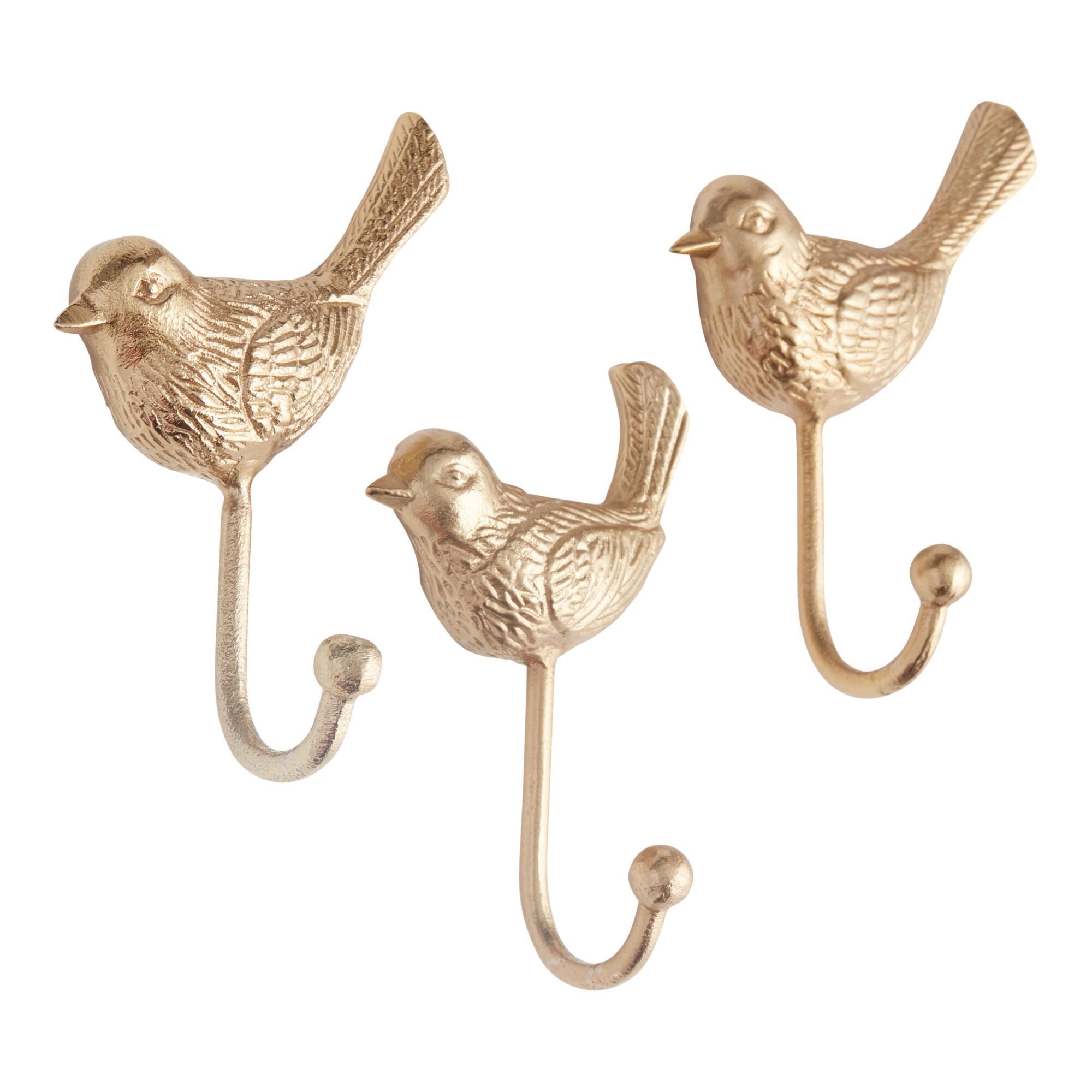 Gold Birds Wall Hooks 3 Pack by World Market