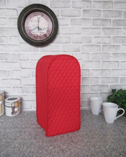 Red Blender Cover Cotton Quilted Fabric Dust Covers Made To Order