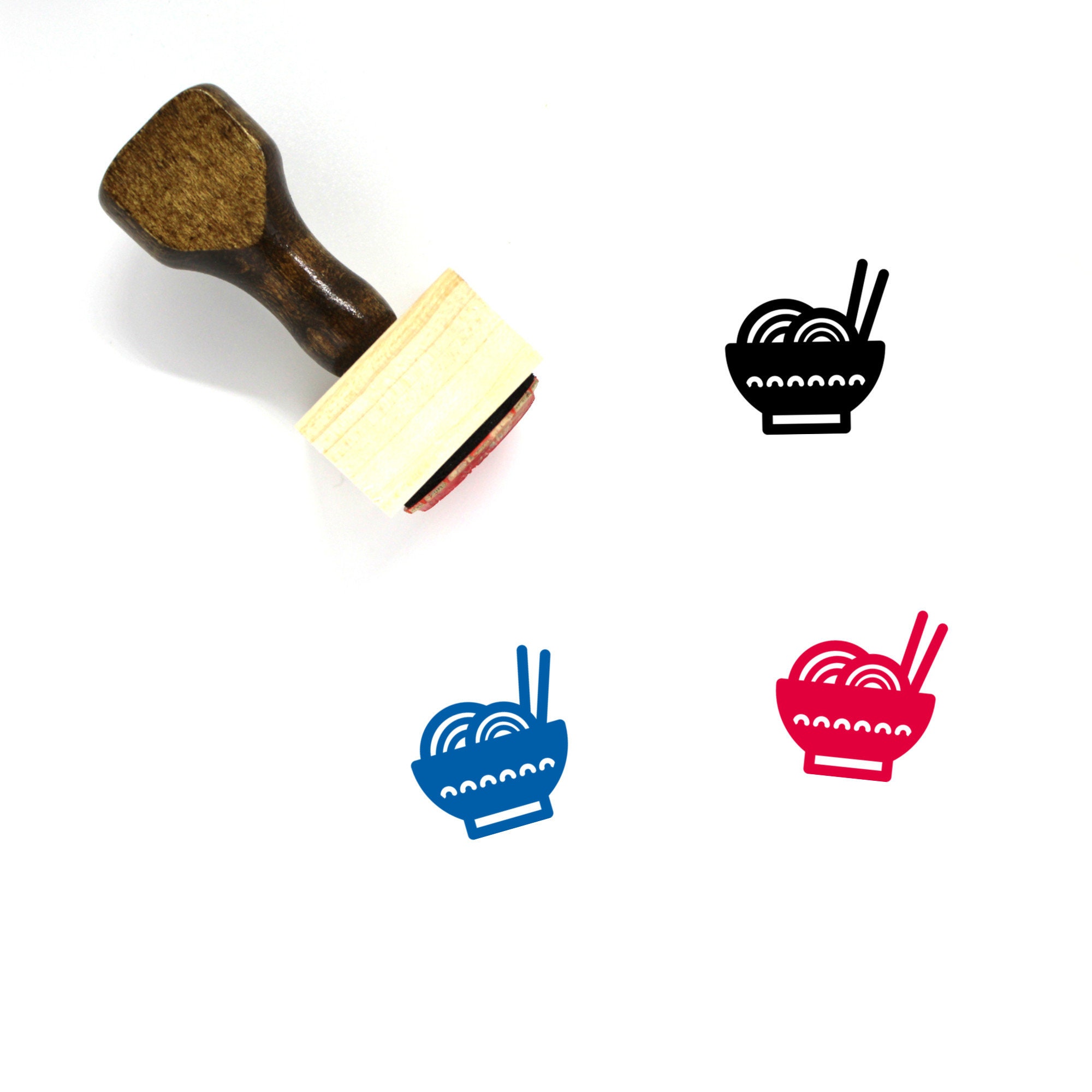 Ramen Wooden Rubber Stamp No. 76