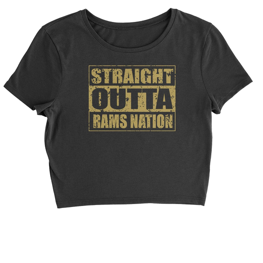 straight Outta Rams Nation Football Cropped T-Shirt