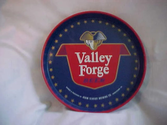 C1950S Valley Forge Beer Brewed & Packed By Adam Scheidt Brewing Co. Norristown, Pa., Picture Beer Tray, Back Bar Decor, Brewery Sign