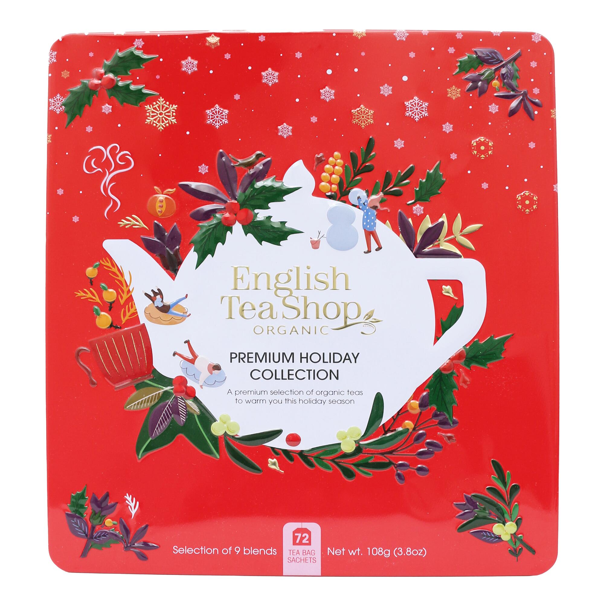 English Tea Shop Organic Premium Holiday Tea Tin 72 Count by World Market