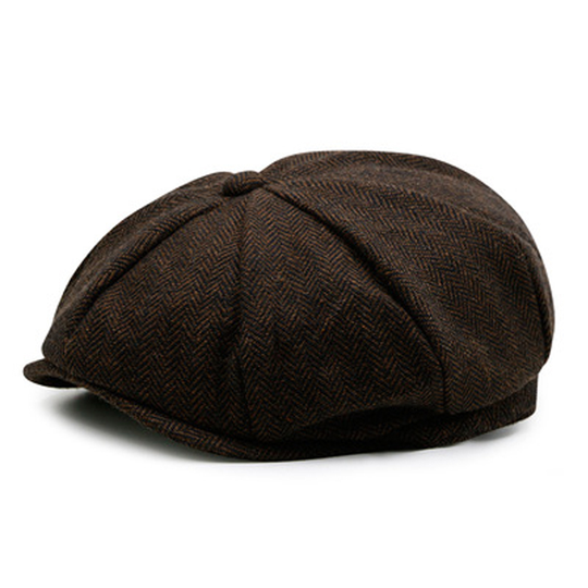 Men�s Hat Classic Dome Striped Octagonal Hat Newsboy Hat Blend Wool Vintage For Casual Outdoor Daily Hat 2021 - 9, m