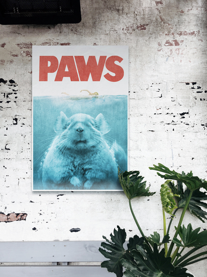 Paws Chinchilla, Movie-Inspired Poster For Chinchilla Lovers