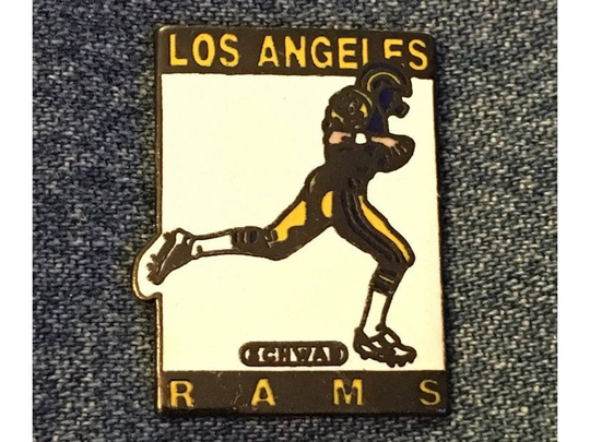 1989 Los Angeles Rams Lapel Pin ~ Nfl Sponsor Charles Schwab Football Vintage By Peter David Inc