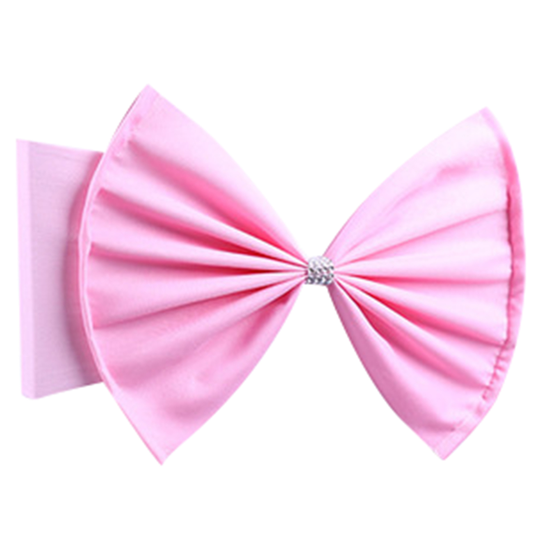Sash Bow Elastic All Matched Blend Fabric Reception Event Universal Chair Cover Back Tie Wedding Supplies - silver & pink
