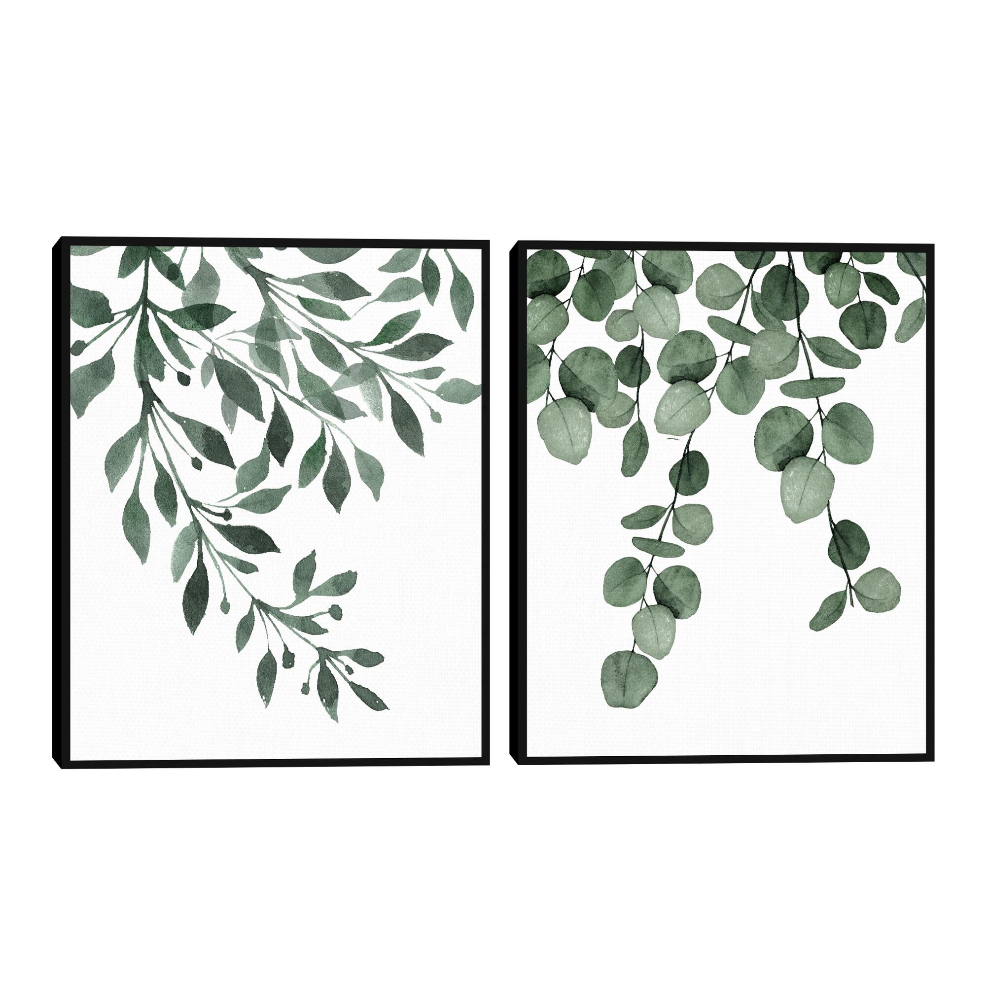 Botanical Sage I & II By Gigi Conrad Framed Wall Art 2 Piece: Green/White by World Market