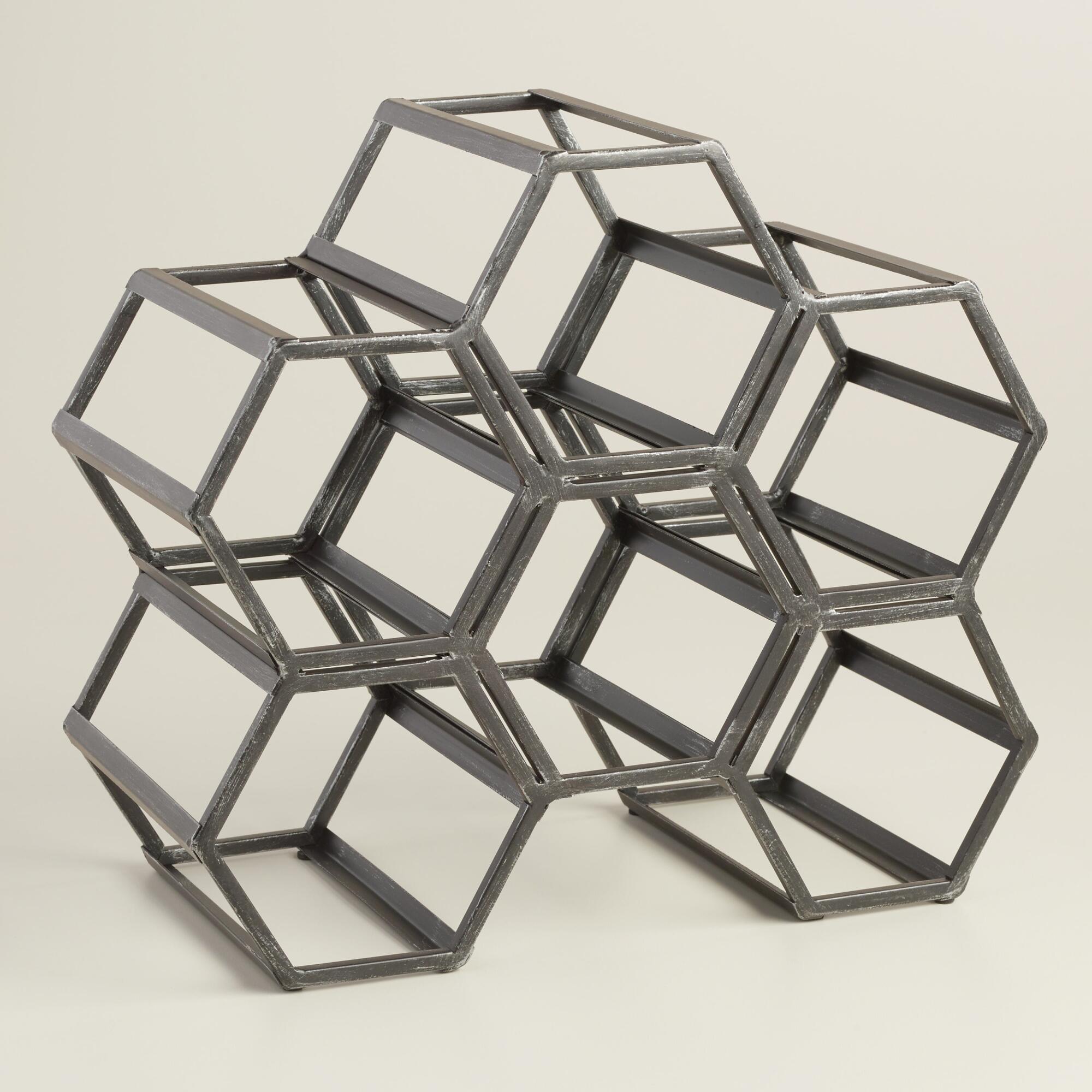 Black Hexagonal Wine Rack - Metal by World Market