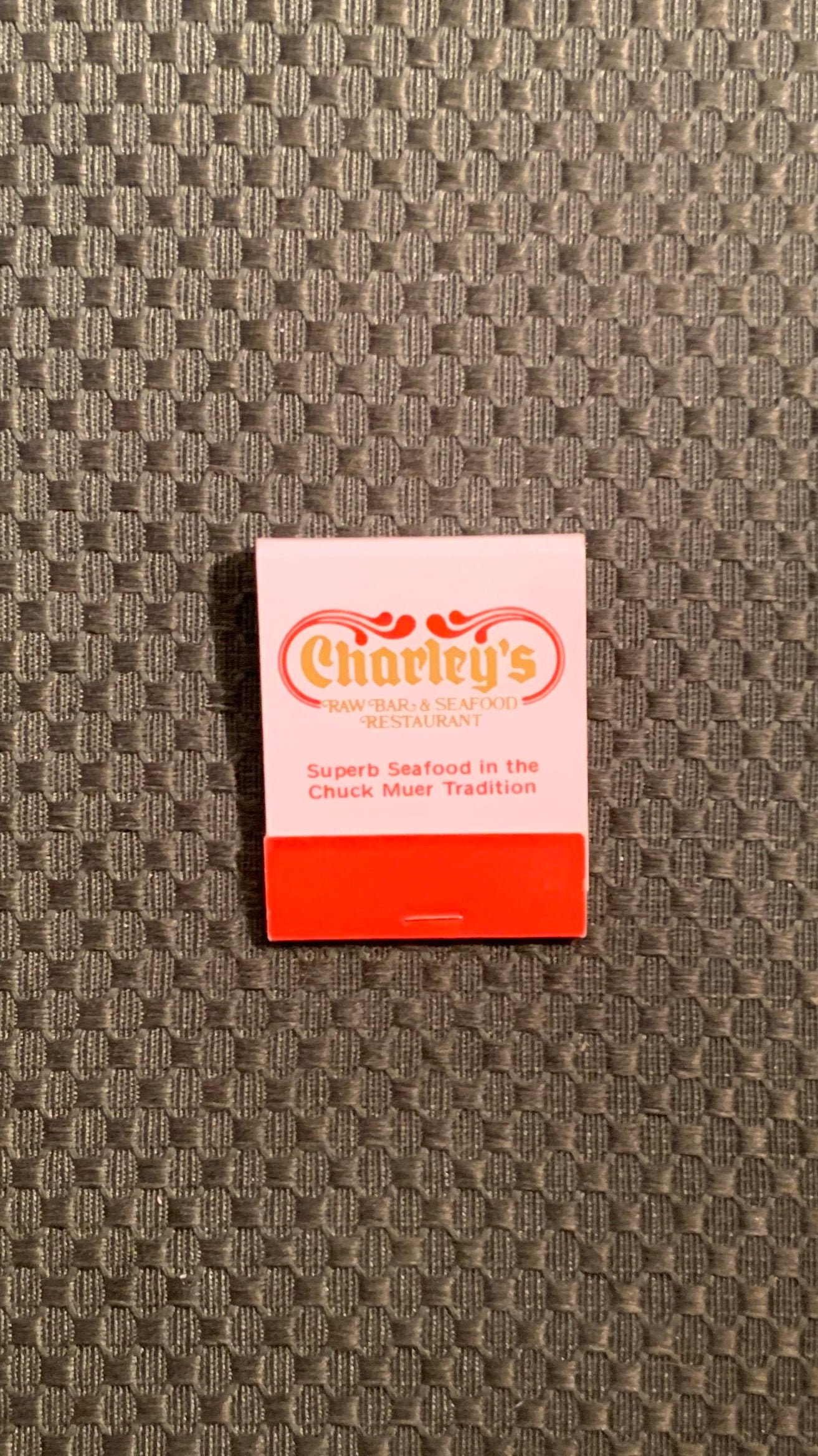 Vintage Matchbook, Charleys Seafood Restaurant, Chuck Muer, Detroit, Michigan, with 20 Match Sticks, Free Ship in Usa