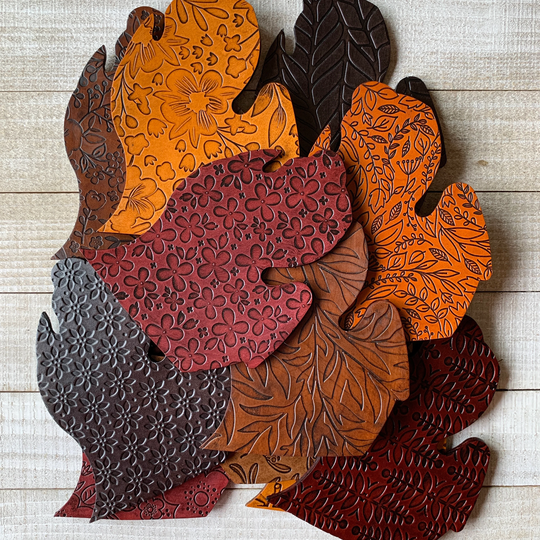 Leather Michigan Coasters, Botanical Floral Inspired, Wedding Couples Gift, Custom Drink Housewarming, Mix & Match