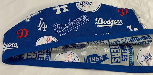 La Dodgers Reversible Surgical Scrub Cap Hat Machine Washable