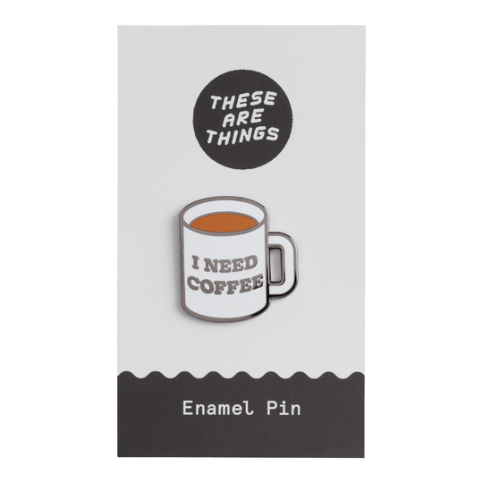 I Need Coffee Enamel Pin by World Market