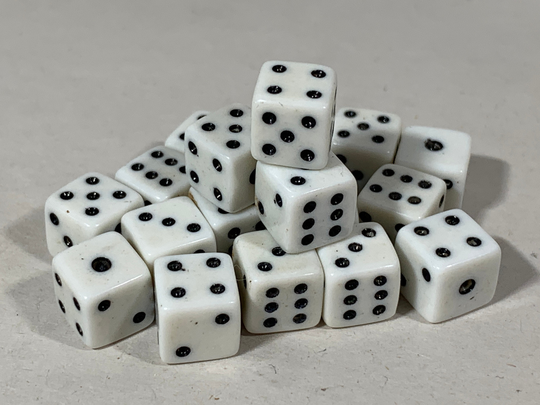 Teeny Tiny White Dice