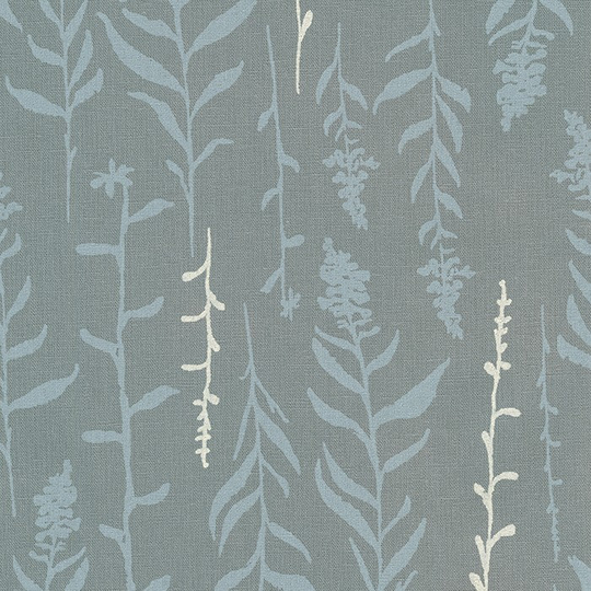 Around The Bend Linen Blend - Steel Robert Kaufman Fabrics Half Or Full Yard