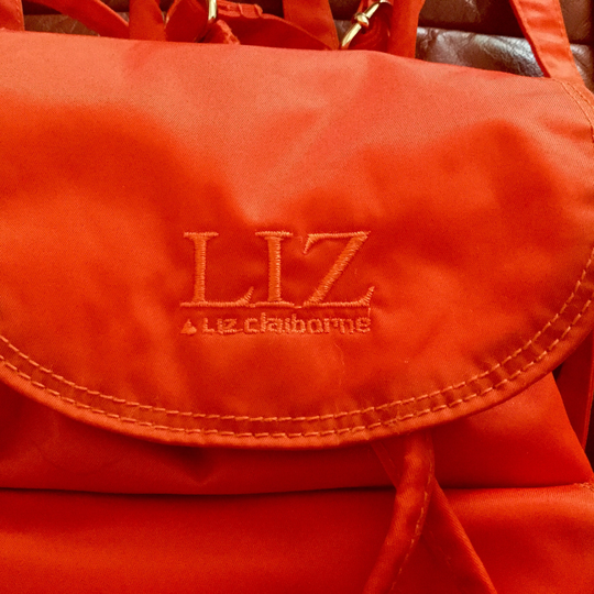 Vintage Liz By Claiborne Crossbody Purse Backpack | Many Pockets Draw Closure Microfiber