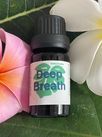 Deep Breath Hawaiian Malama Collection/Organic Essential Oil Blends/Clear Congestion & Allowing You To Breathe Easier