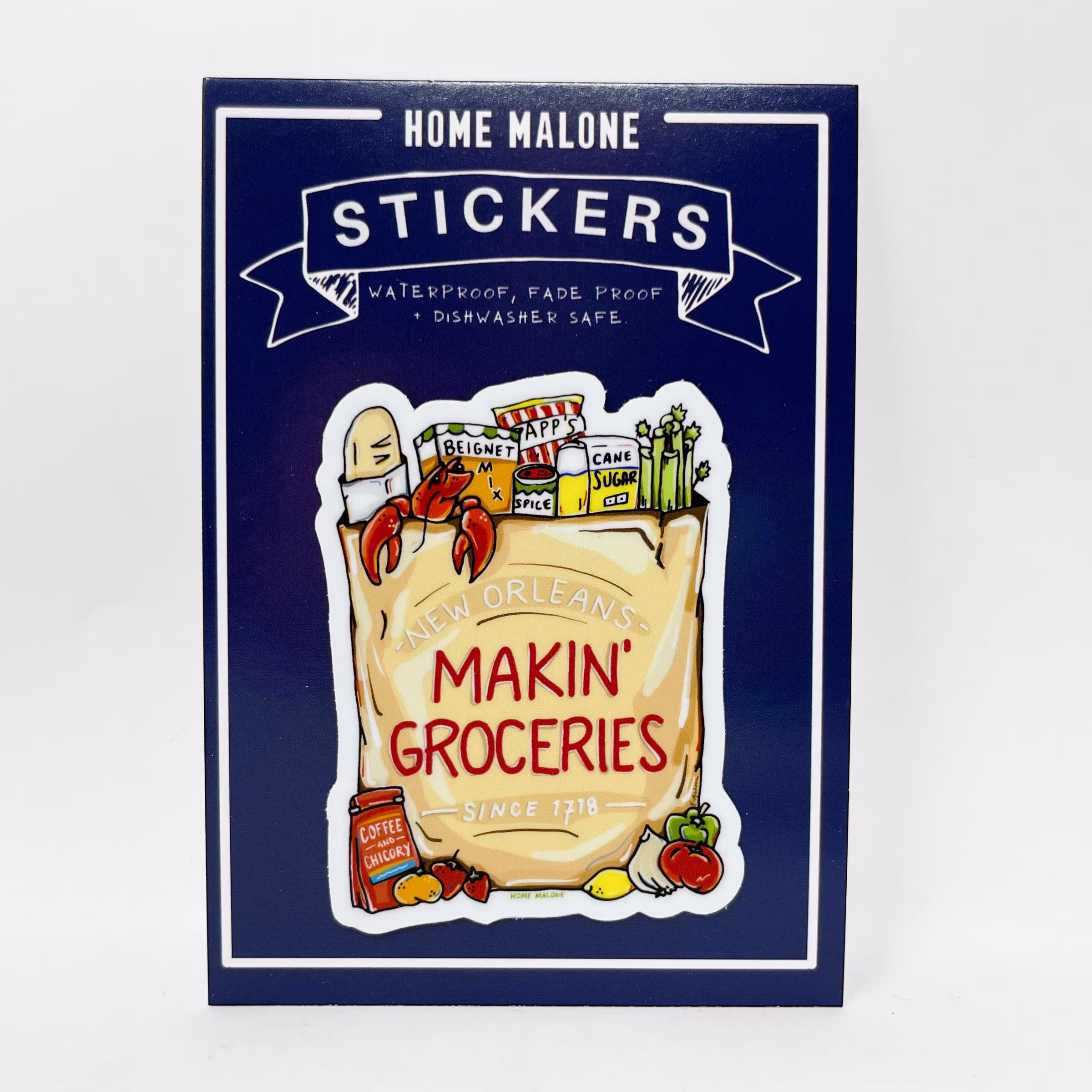 Makin Groceries Sticker, Home Malone, Waterproof Vinyl Decal, Bumper Wholesale, Made in Usa, Nola, Shopping Bag, Food, Louisiana