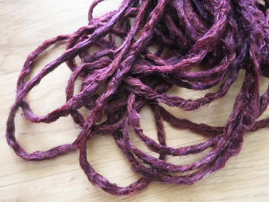Synthetic Dreadlocks - Custom Color Blend Plum Crocheted Natural Texture Dreads Made To Order