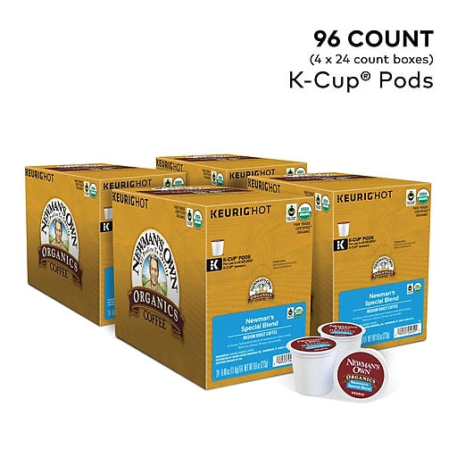 Newman's Own Organics Special Blend Coffee, Keurig K-Cup Pods, Medium Roast, 96/Carton (4050)