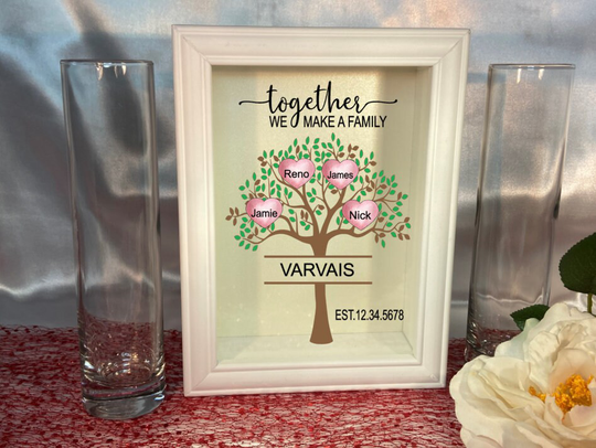 Sand Ceremony Wedding Frame, Set | Opt., "Blended Family", Printed Tposf