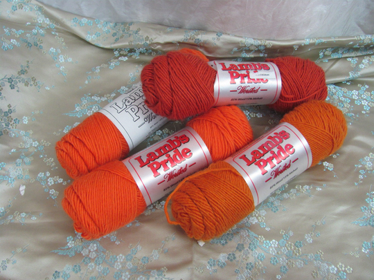 Lambs Pride Wool Mohair Blend Worsted Bulky Yarn Skein - 4Oz Your Choice Orange You Glad Rust Autumn Harvest 1