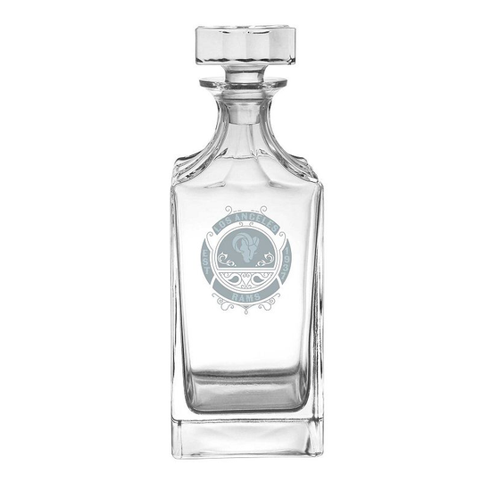 Los Angeles Rams 23.75oz. Frost Baroque Glass Decanter, Multicolor