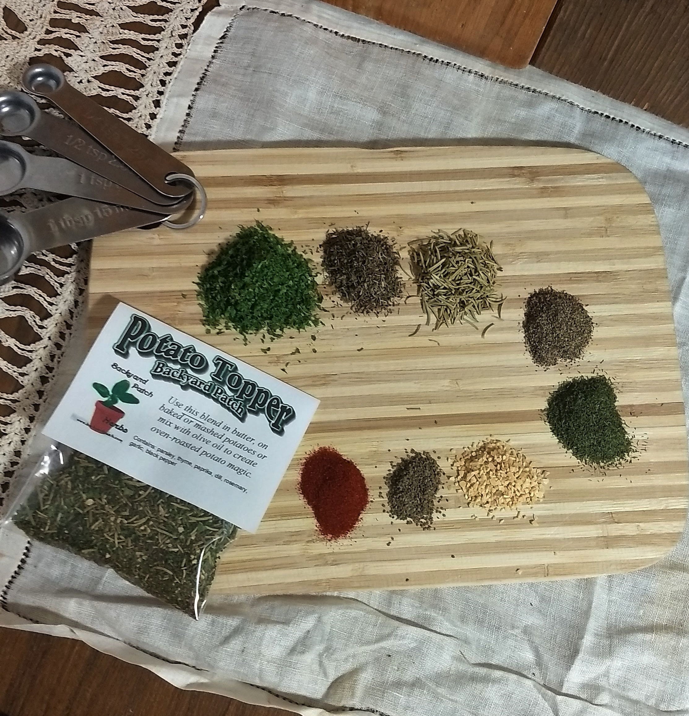 Roasted Potato Mix, Hand-Blended Salt Free Dry Herb Cooking Mix, Topper, Gluten