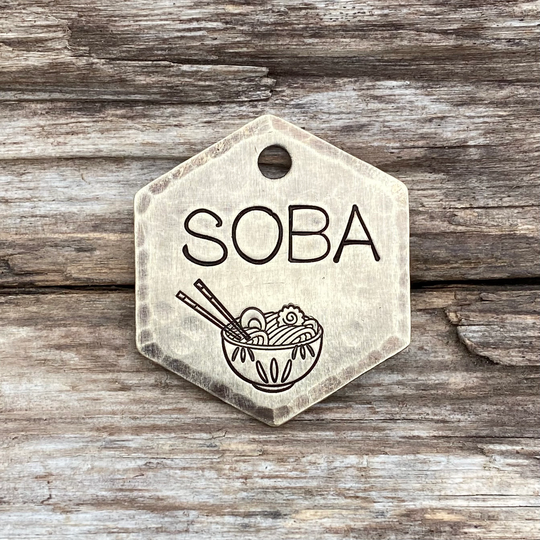 Dog Tag, Tags For Dogs, Tags, Ramen Pet Id Personalized Noodle Collar The Soba