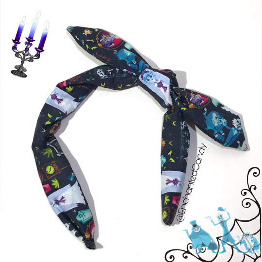 Haunted Mansion Icons Bride Hitchhiking Ghosts Bow Knot Knotty Headband