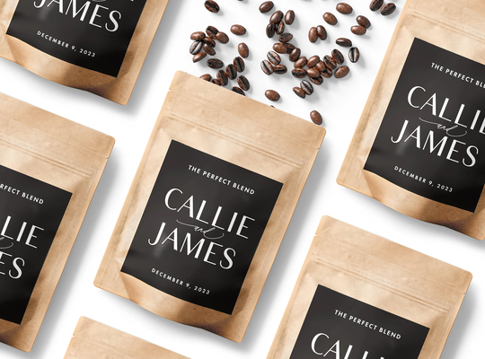 Coffee Favor Pouch - Perfect Blend Bags Customizable Bridal Shower Favors Wedding