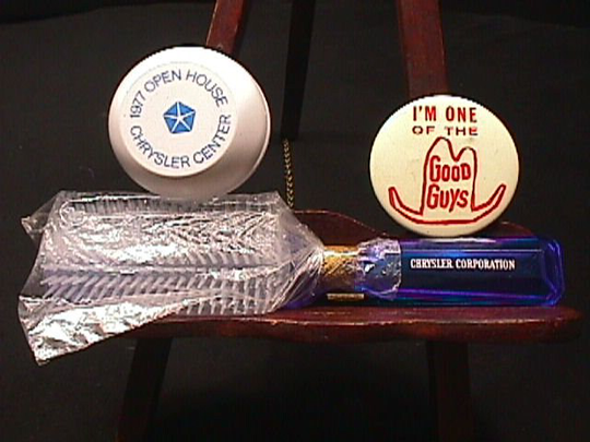 Three Vintage 1970's Chrysler Automobile Souvenir Items Real Nice