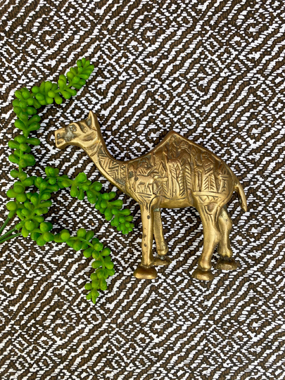 Vintage Brass Camel ~ Animals Figurines Knick Knacks Mcm Table Decor By Valmont