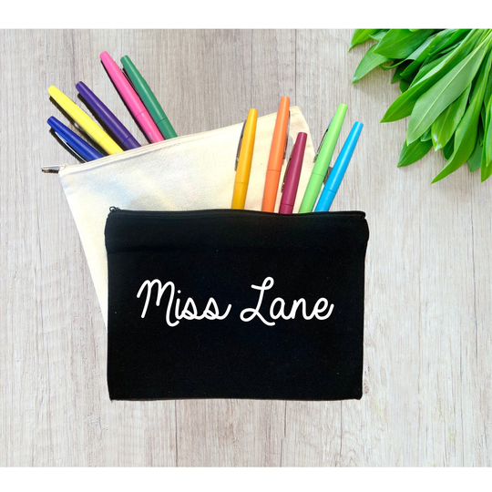 Personalized Teacher Pencil Pouches/Teacher Gift/Back To School/Pencil Case