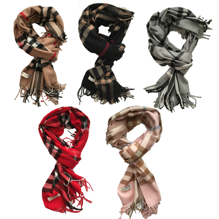 100% Cashmere Wool Blend Shawls Wrap with Fringe