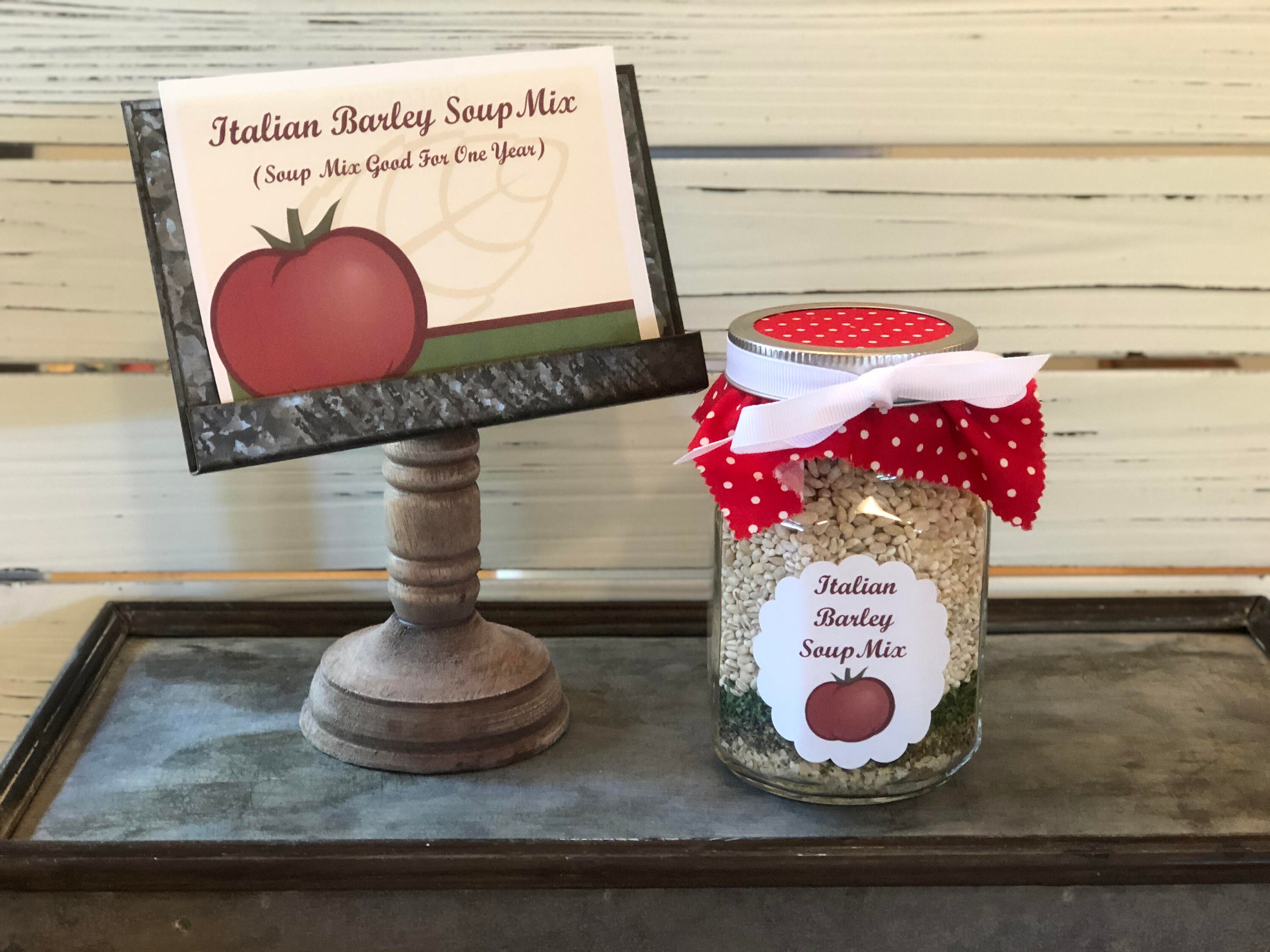 Italian Barley Soup Mix in A Pint Mason Sharing Jar | Vegetarian
