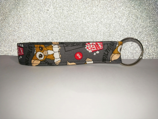 New Key Fob/Wrist Lanyard Wristlet Chain Fabric Strap Cartoon Character Retro 80's Movie