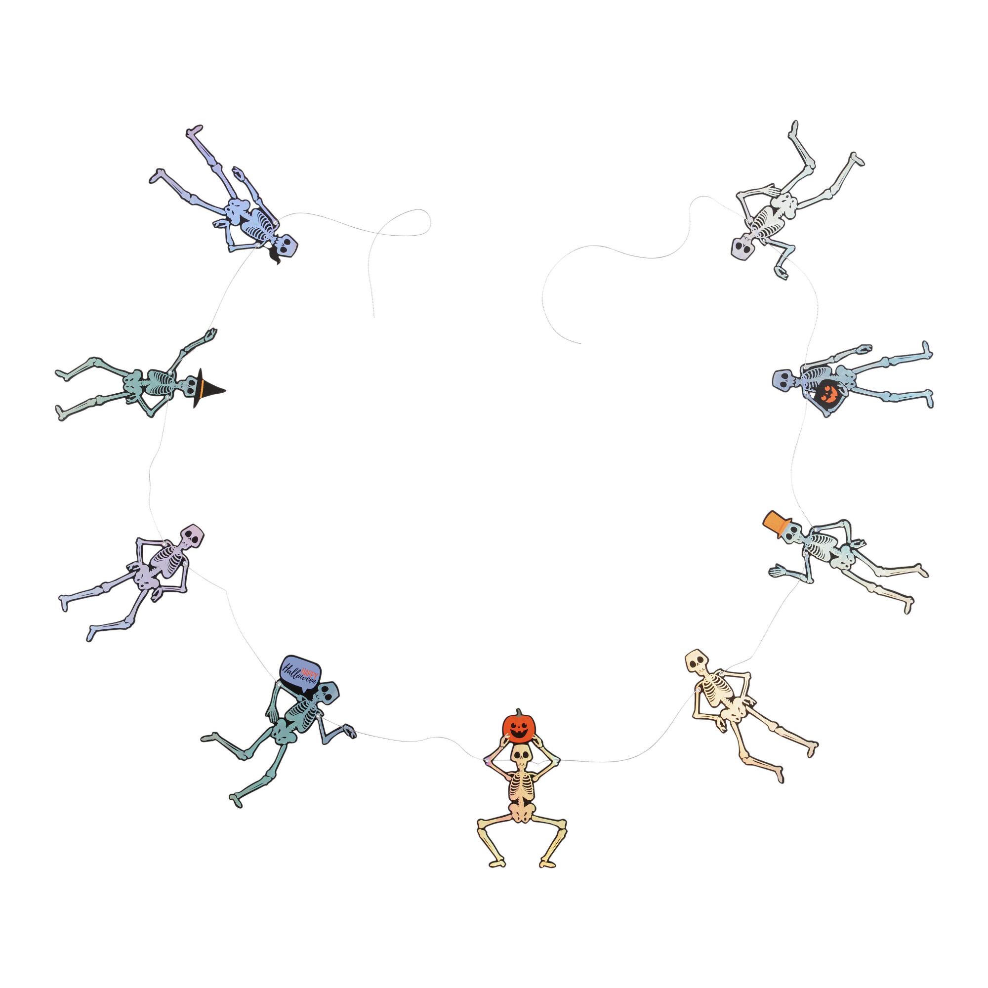 Holographic Dancing Skeletons Garland by World Market