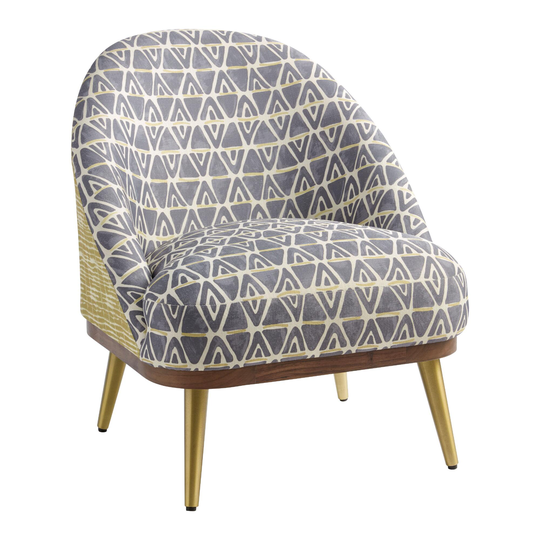 Nicole Crowder Mixed Print Marie Upholstered Chair - Polyester by World Market