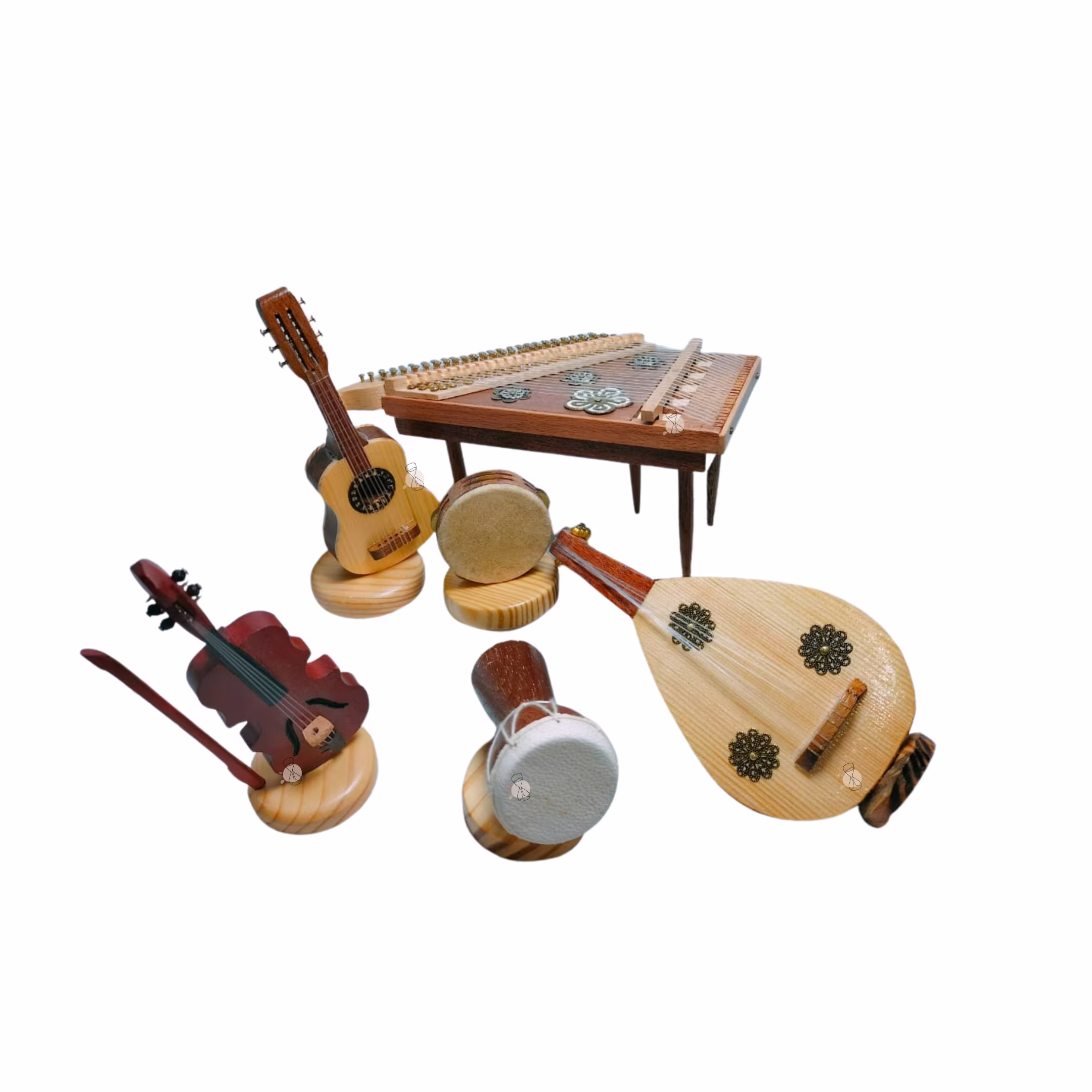 Wooden Musical Instruments Set, Music Lover Gifts in Jordan 6 Pcs, Drum Instrument, Folk Instrument, Decoration Gift For Musician
