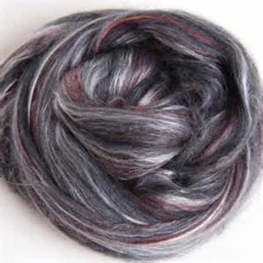 Poppy Seed Silk Merino Luxury Blend Sliver Spinning & Felting Super Fast Shipping