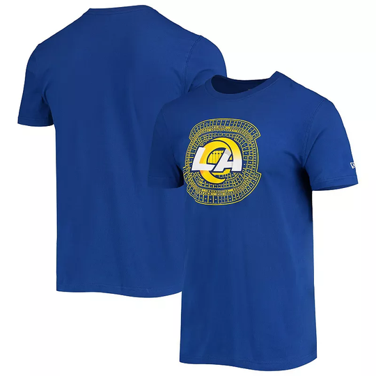 Men's New Era Royal Los Angeles Rams Stadium T-Shirt, Size: 2XL, Blue