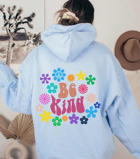 Be Kind Unisex Heavy Blend Hooded Sweatshirt, Hippy Hoodie