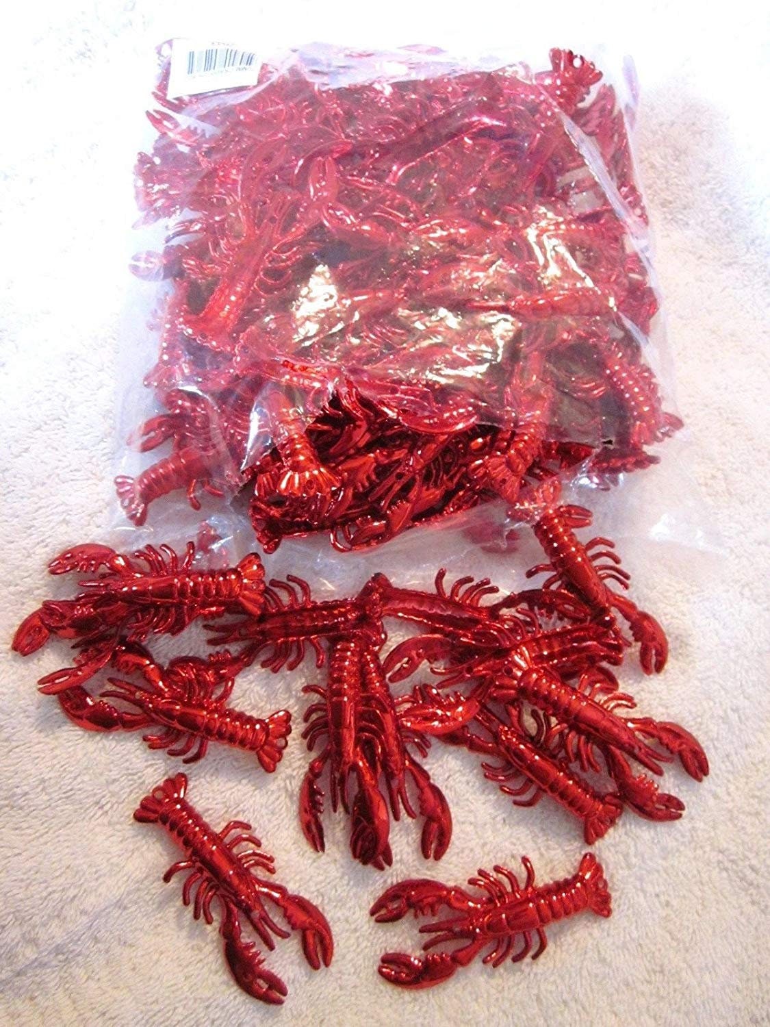 4 Dozen Crawfish Lobster Metallic Red Seafood Boil Party