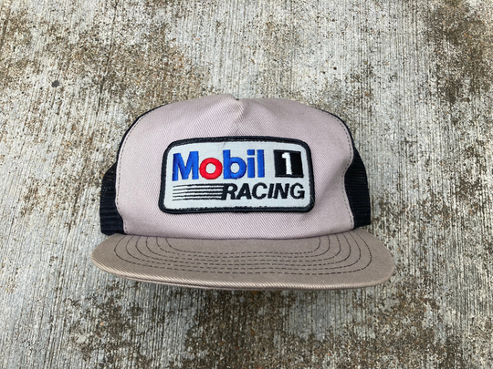 Vintage 80's Mobil 1 Racing Meshback Snapback By Adjust A Tab