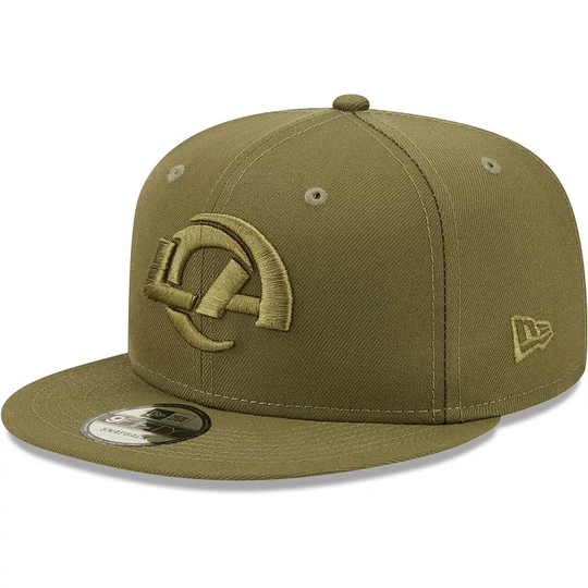 Men's New Era Olive Los Angeles Rams Color Pack 9FIFTY Snapback Hat, Multicolor