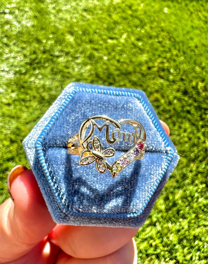 Gold Mom Ring, Gift For Mom, Jewelry Mother's Day, Regalo Para Mama, Anillo Day Ring