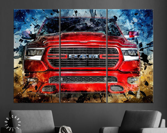 Ram 1500 Canvas Print // Truck Of The Year Wall Decor Car Tuning Art Quality Performance & Styling Parts
