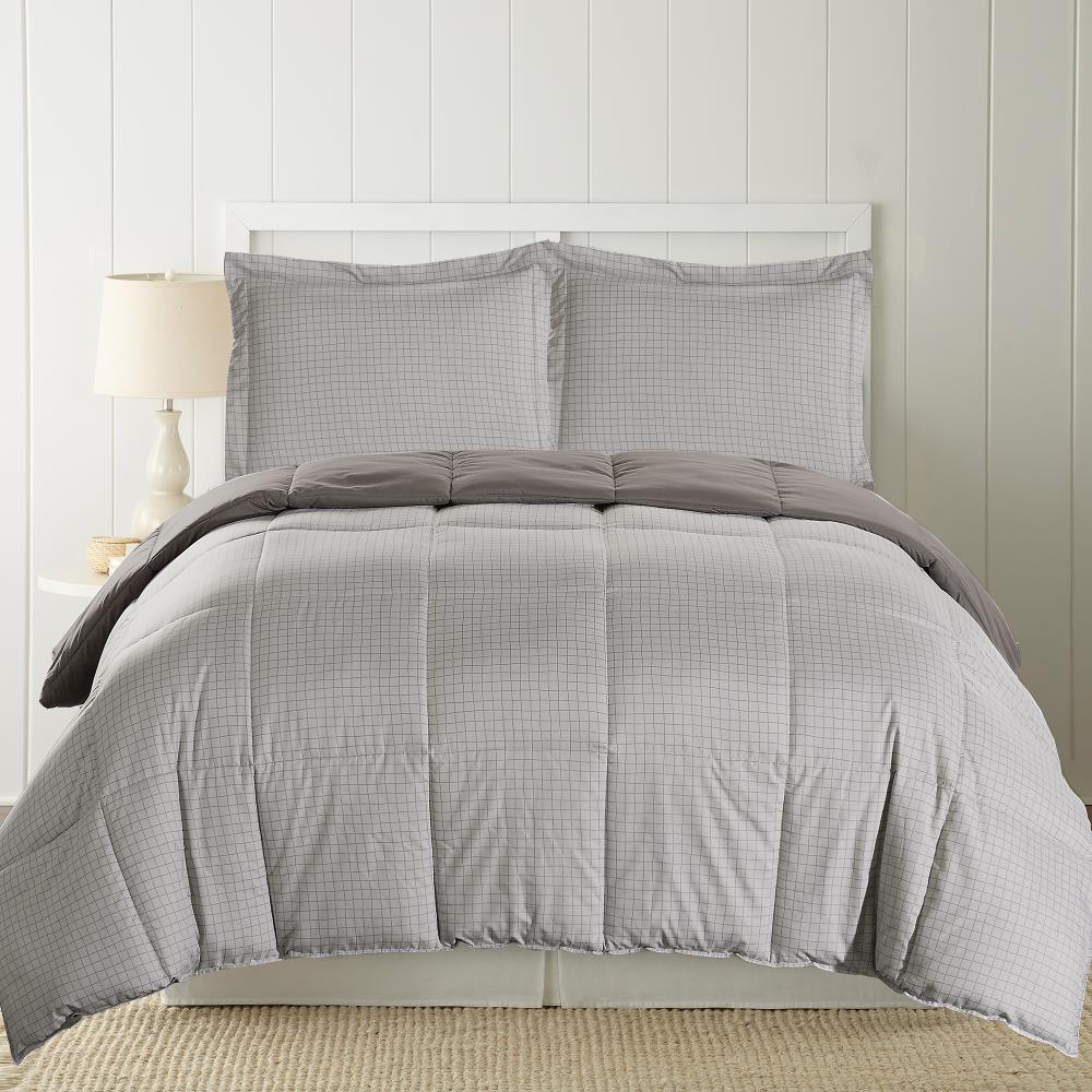 Amrapur Overseas Check reversible comforter set Multi Multi Reversible Queen Comforter (Blend with Polyester Fill) | 3DWNPRCG-CHK-QN