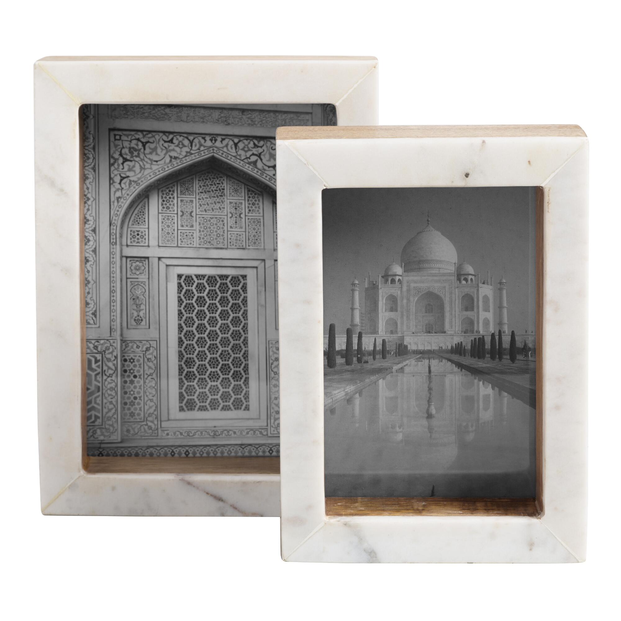 White Marble Standing Frame by World Market